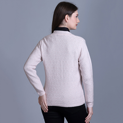 Off White Self Design Cardigan - Color: Different Available