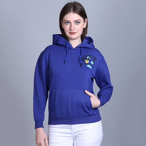 Ladies Sky Blue Full Sleeve Sweatshirt
