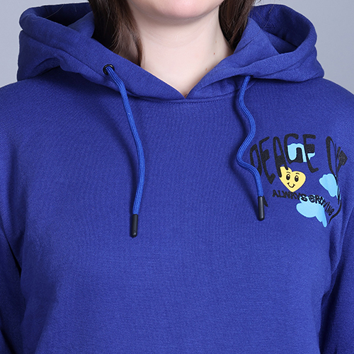 Ladies Sky Blue Full Sleeve Sweatshirt