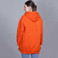 Full Sleeve Printed Orange Sweatshirt