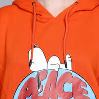 Full Sleeve Printed Orange Sweatshirt