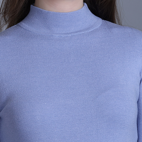 Ladies Skin Fit Top H/n - Wool, Sizes S, M, L, Xl, Sky Blue | Hand-knitted Pattern, Cozy Design For Women Of All Age Groups