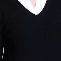 Ladies Black V-NECK TOP