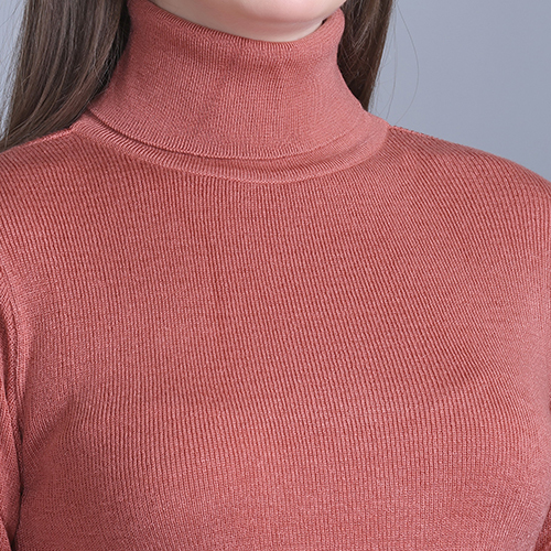 Ladies High Neck Pullover - Wool Fabric, Sizes S-m-l-xl , Hand Knitted Design, Available In Various Elegant Colors For Women