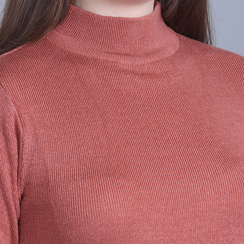 Ladies Skivvy Round Neck - Wool, Sizes S, M, L, Xl | Hand-knitted, Solid Light Pink, Stylish & Cozy For Women Of All Ages