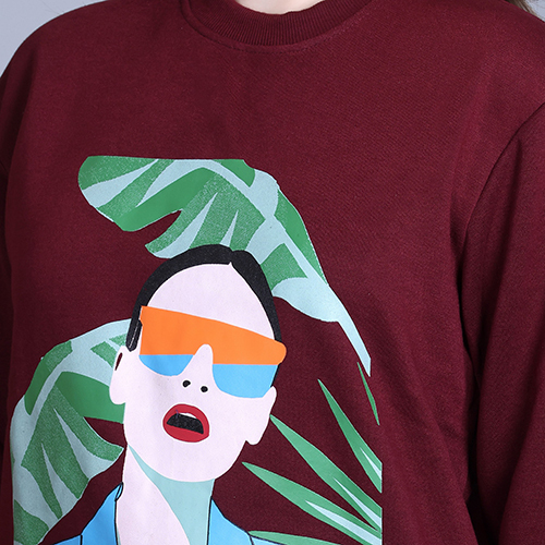 Ladies Full Sleeve Printed Sweatshirt