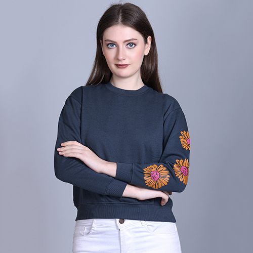 Full Sleeve Embroidered Sweatshirt - Color: Different Available