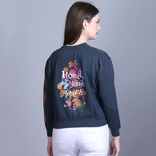 Full Sleeve Embroidered Sweatshirt