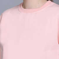 Ladies Light Pink Full Sleeve Sweatshirt