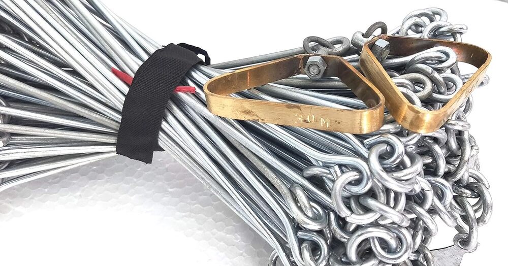 Survey Chain/measuring Chain 30 Meter With 100 Link & 10 Arrow