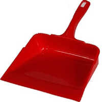 Plastic Dust Pan - Plastic Material, Standard Size, Red Color | Ergonomic Design For Easy Cleaning