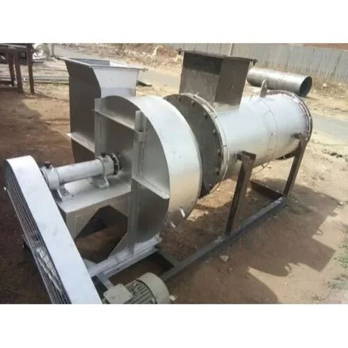 Wood Fired Hot Air Generator - Stainless Steel, Standard Size, Silver Color | Horizontal Design for Industrial Usage