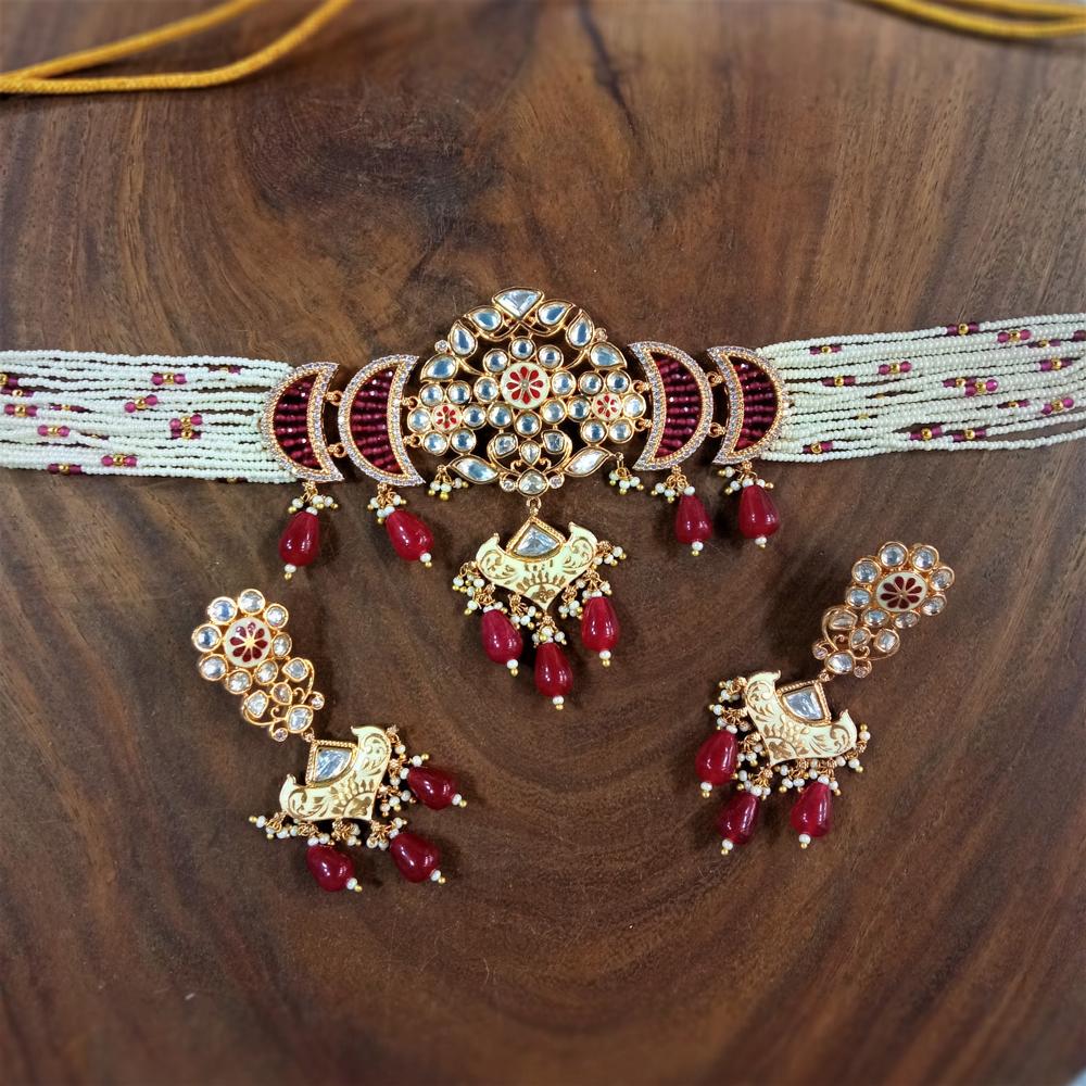Kundan Necklace Set - Gender: ]