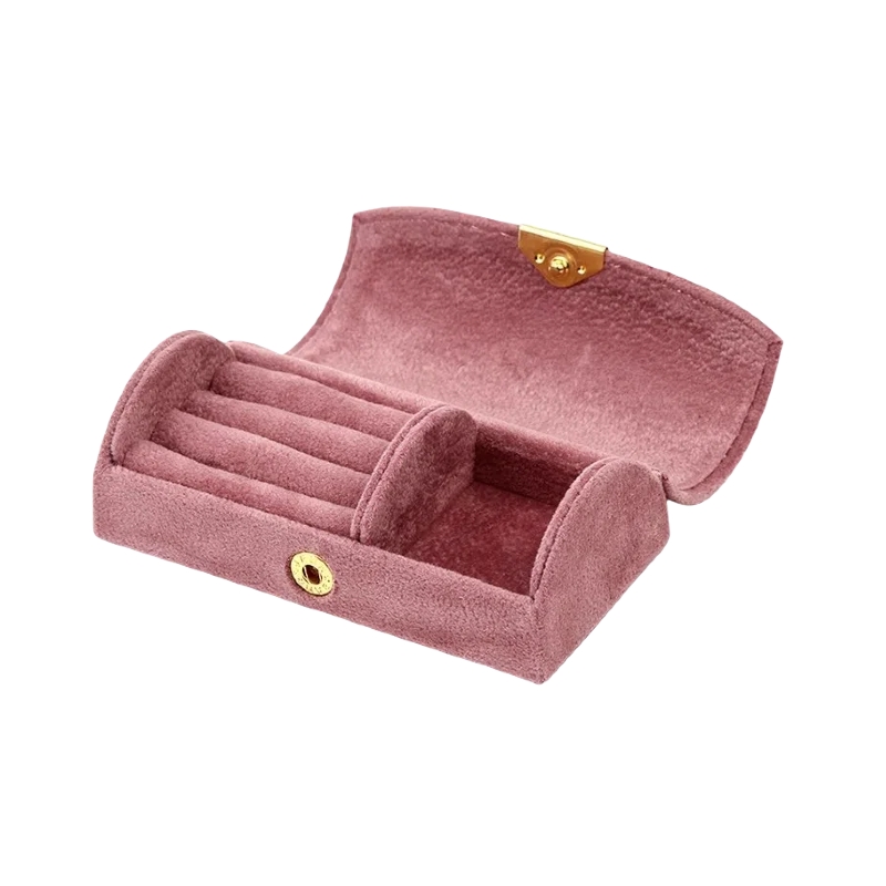 Vivian Suede Jewelry Organizer - 102mm x 51mm x 35mm | Versatile for Work, Party, Traveling - Multiple Color Options Available, Free Logo on MOQ