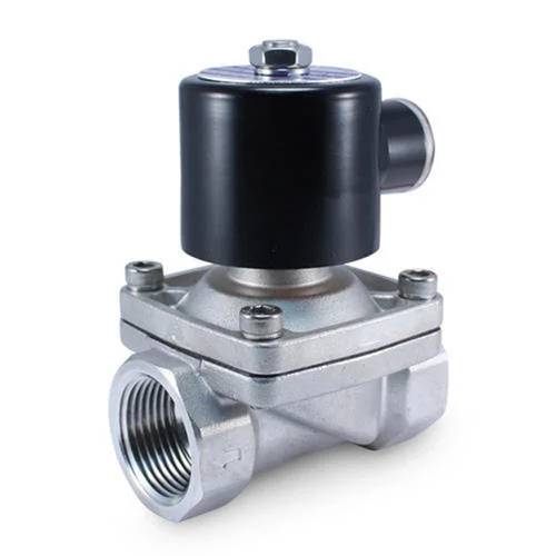 Stainless Steel Solenoid Valve - Color: Silver