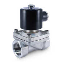 Stainless Steel Solenoid Valve - 4 Inch Size, Ideal For Water Handling, Sleek Silver Finish