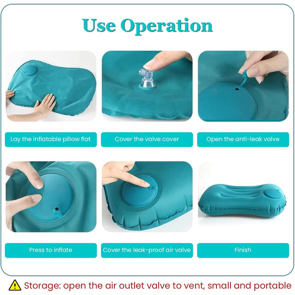 Nylon Ultralight Inflatable Camping Pillow