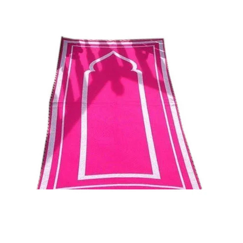 Namazi Mats - Cotton Blend, Standard Size, Rectangle Shape, Pink Color | Hand Washable, Washable Home Textile