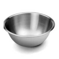 Stainless Steel Mixing Bowl - Silver Polished Finish | Standard Size, Durable Metal Construction For Effortless Mixing And Preparation