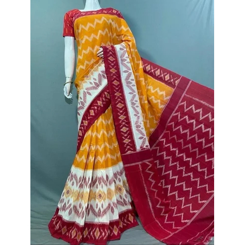 Hand Block Printed Linen Saree