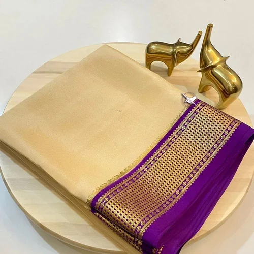 Plain Banarasi Silk Saree