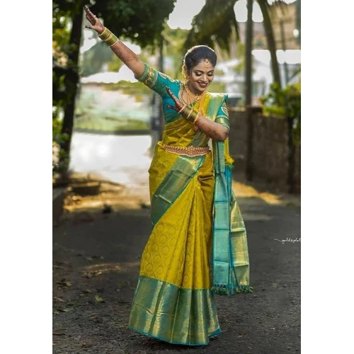 Printed Banarasi Jacquard Saree