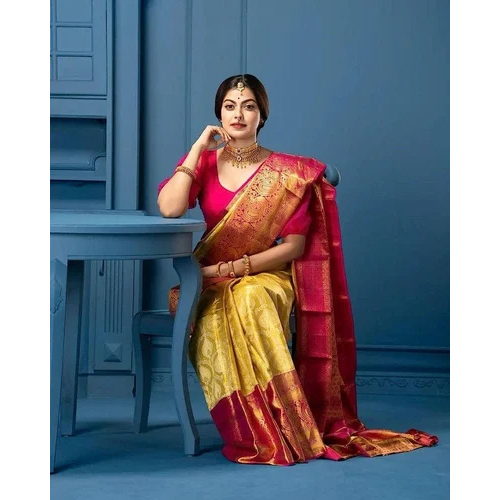 Kanchipuram Soft Lichi Silk Saree