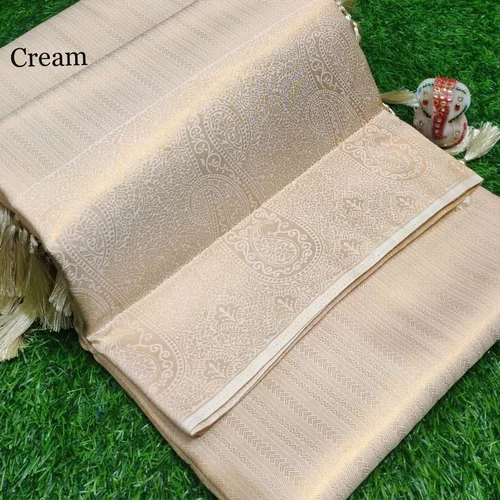 Uppada Pattu Sarees - Color: Cream