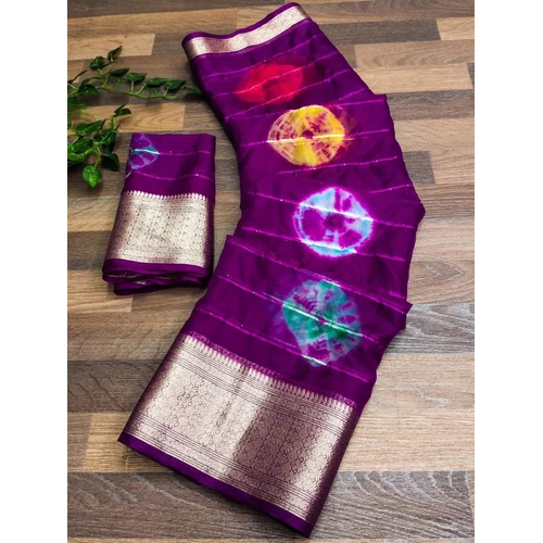 Purple Jacquard Saree