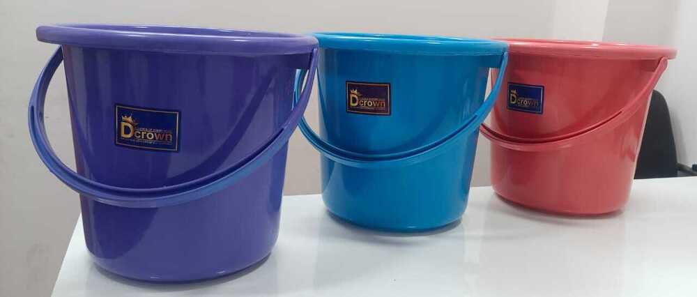 Plastic Bucket Jasmine - High Grade Plastic 25 Ltr Capacity Rigid Design Available In Blue Red & Sky Blue | Durable Elegant Look Modern Aesthetic