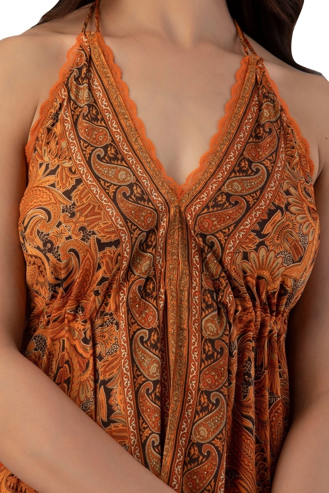 Boho Orange Shell Dress - Age Group: Adults