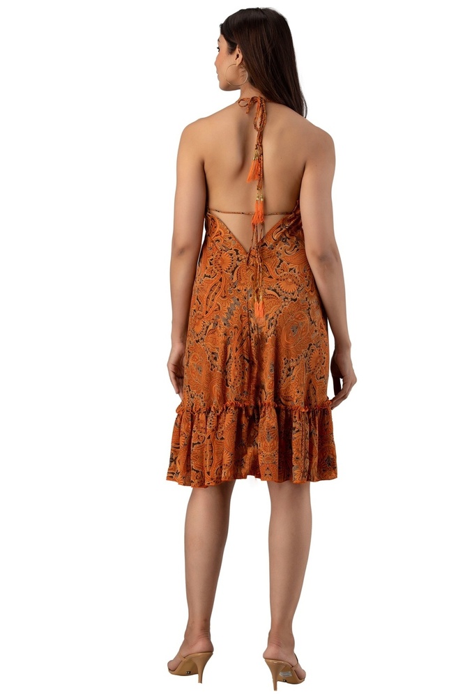 Boho Orange Shell Dress - Age Group: Adults