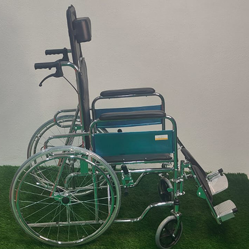 Wheel Chair With Ms Steel Wit Break - Frame Finish: Powder Coated