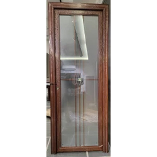 Bathroom Aluminium Glass Door - Color: Brown