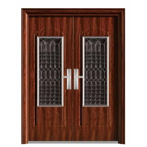 Brown Steel Safety Double Door - Design: Standard