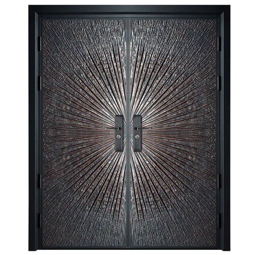 Paritosh Modern Look Cast Iron Maharaja Double Door - Color: Dark Grey