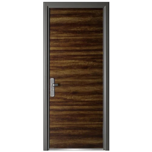 Wood Finish Steel Safety Door