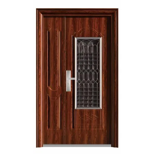 Hinged Double Acting Door - Color: Brown