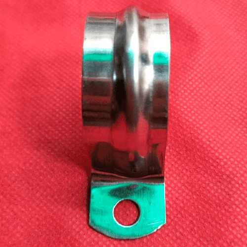 Gi Universal Clamp - Galvanized Iron, 3 Inches | Silver D-shape Design For Versatile Industrial Use, Ideal For Hoses And Pipes