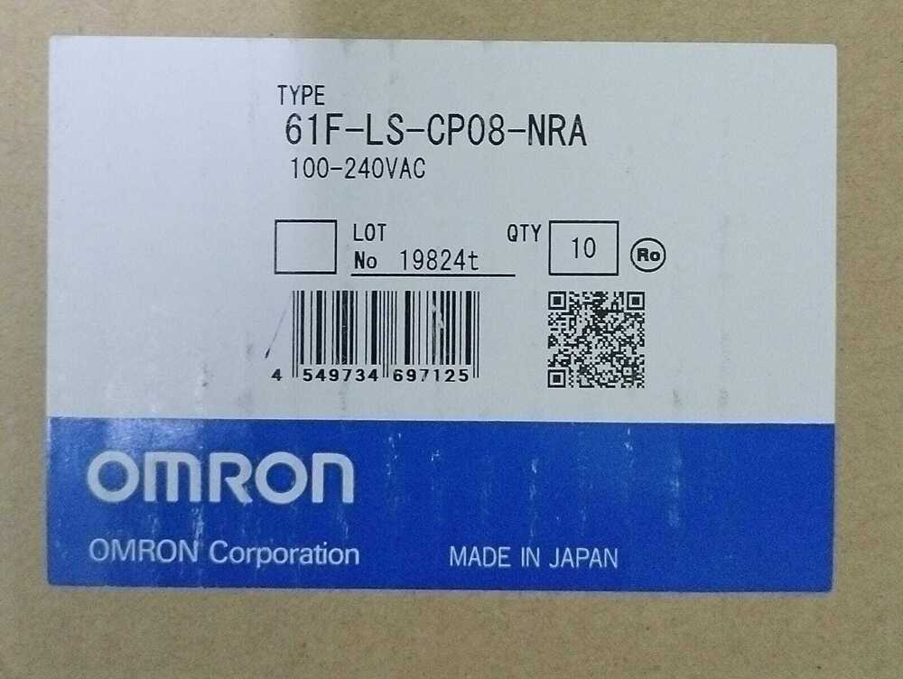 OMRON LEVEL MONITORING RELAY 100-240VAC, 61F-LS-CP08-NRA