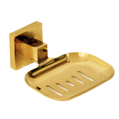 1004 Pvd Gold Single Soap Dish - Color: Golden