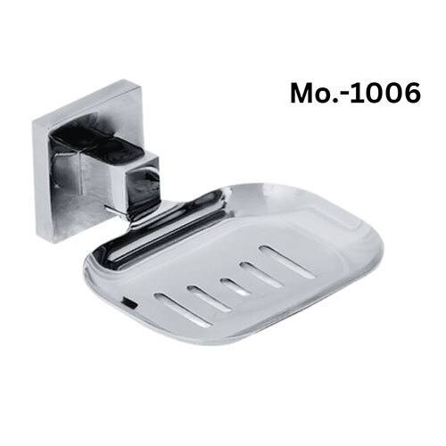 Stainless Steel Soap Dish - Rectangular Design | Sleek Silver Finish, Durable Metal Construction