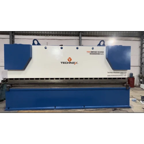 Hydraulic Metal Sheet Folding Machine - Color: White And Blue