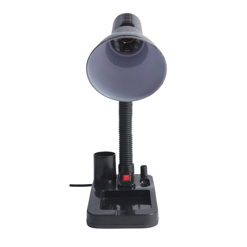 Adjustable Black Desk Lamp - Metal & Pp, 7 X 4 X 14 Inches, Sleek Black Design, 10w Power Consumption, Warm White Fluorescent Lighting, Adjustable Angle