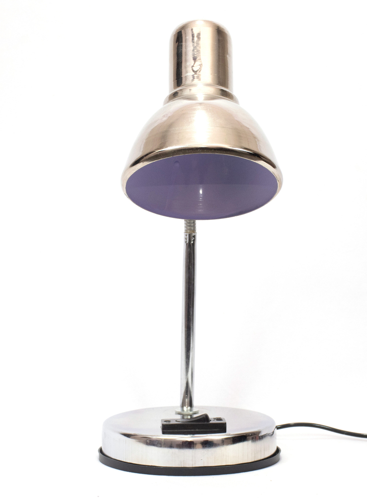 Chrome Body Reading Lamp - Mild Steel Construction , Sleek Silver Color , Adjustable Neck For Targeted Illumination