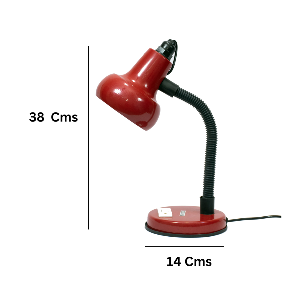 Red Color Sholey Study Lamp - Metal