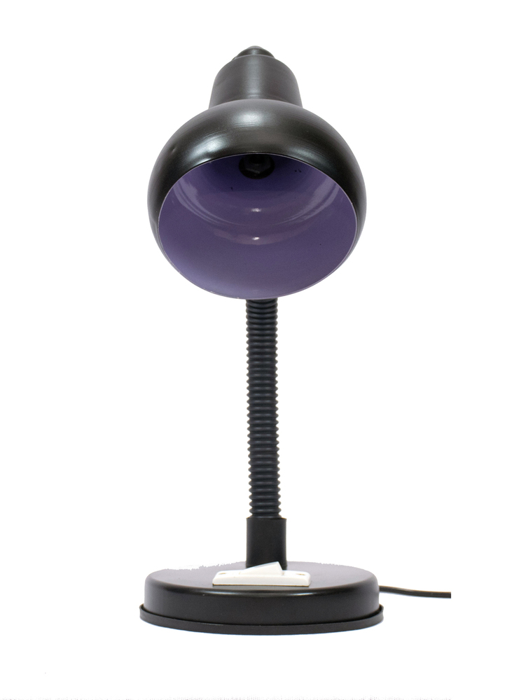 Black Color Sholey Study Lamp - Metal, Round Shape | 10 Watt Electric Led, Modern Design, Warm White Light