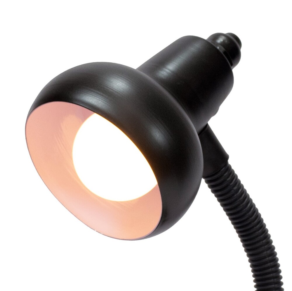 Black Color Sholey Study Lamp - Metal, Round Shape | 10 Watt Electric Led, Modern Design, Warm White Light
