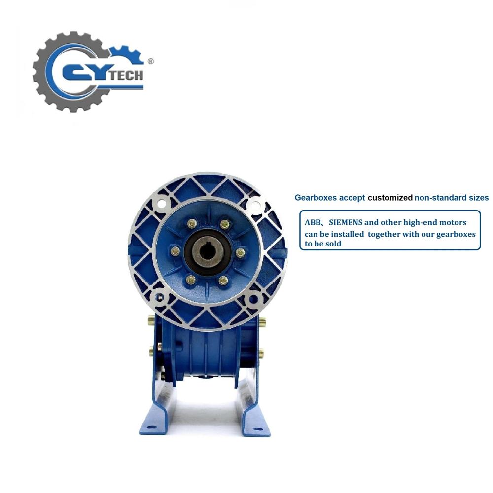 CHENYUE Worm Gear Reducer NMVF 90 Input19/22/24/28mm Output 35mm Speed Ratio from 5:1 to 100:1 for Speed Reduction