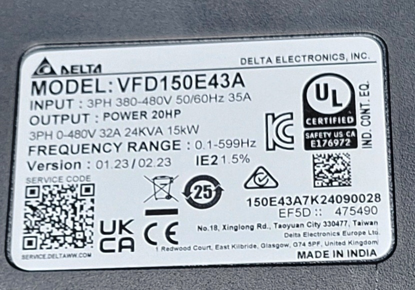 VFD Drive series E 20 hp